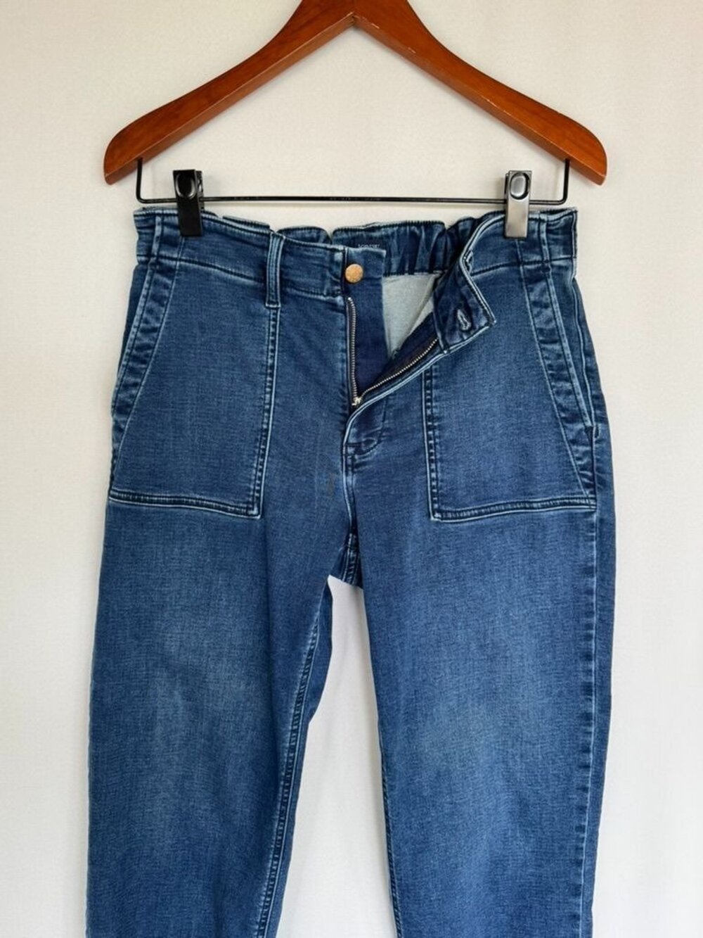 J. Crew Factory Utility Signature Med Blue Stretch+ Denim Jogger Jeans Size 30 - Picture 5 of 12
